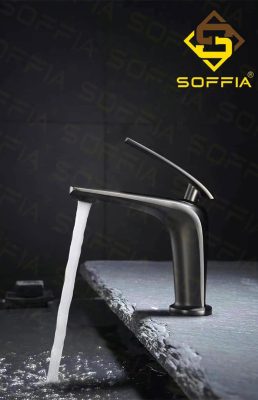 Vòi lavabo Nóng lạnh xám
